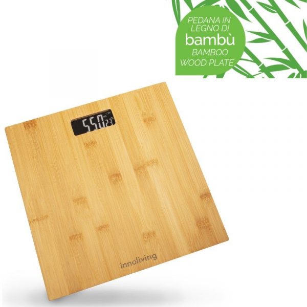 INN-152 BILANCIA DIGITALE PESAPERSONA IN BAMBU DIGIT CELESTE